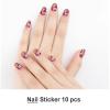 Pink and Orange Pattern Nail Stickers 50 Sheets Gloss Nail Strips Bundle Long Lasting Gel Nail Stickers Art Decals Easy to Apply and Remove for Women DIY Decorations view 2