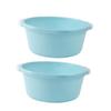 FOMIYES 2pcs Medium Size Plastic Wash Basin Set Sky-Blue Portable Foot Washing Tub for Home Use Household Washing and Camping view 1
