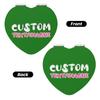 Personalized Compact Mirror for Women Purse Custom Mini Travel Pocket Mirror for Small Folding with Logo for Valentine's Day Birthday Party Green Heart Shape view 2