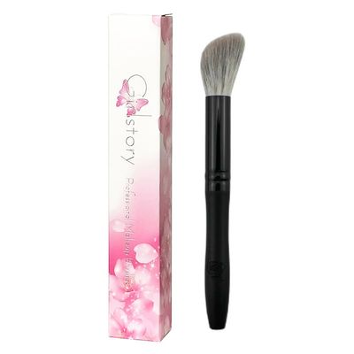 1pc Hand Crafted Makeup Brushes Soft Blue Fox Goat Hair Powder Contour Eye Shadow Blending Brush Ebony Wood Handle Professional Make Up Brushes (W03)