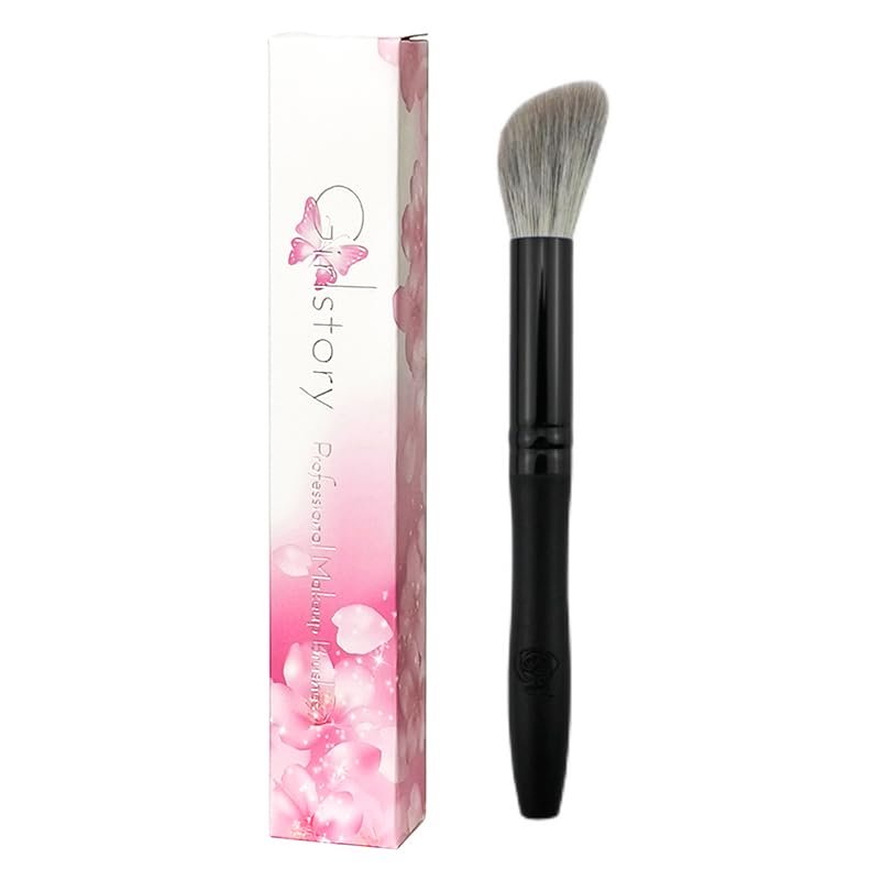 1pc Hand Crafted Makeup Brushes Soft Blue Fox Goat Hair Powder Contour Eye Shadow Blending Brush Ebony Wood Handle Professional Make Up Brushes (W03)