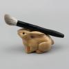 1pc Hand Crafted Makeup Brushes Soft Blue Fox Goat Hair Powder Contour Eye Shadow Blending Brush Ebony Wood Handle Professional Make Up Brushes (W03) view 4