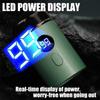 Mini Portable Electric Shaver, USB Rechargeable LED Power Display Waterproof Face Beard Shave Trimmer for Men (Blue) view 3