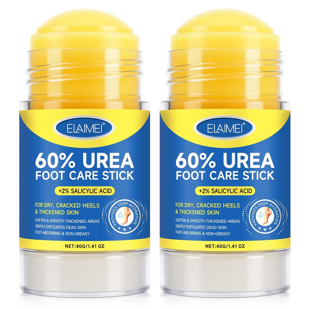 2 PCS Urea Cream 60% Urea Cream 60% Foot Care Stick Deeply Moisturising and Fast Absorbing Gentle Exfoliation For Dry, Cracked Heels & Thickened Skin