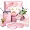 Christmas Spa Gift Basket with Bath Essentials- Pink Rose Relaxation Kit Set, Birthday Spa Items Box for Women, Wife, Mom, Sister, Mom, Her, Friends view 1
