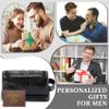 Aganmi Personalized Travel Toiletry Bag for Men, Custom Initial Shaving Bag Christmas Birthday Retirement Gifts for Men Dad Husband Grandpa Coworker Employee Friend Teacher Coach, Black K view 2