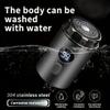 Mini Portable Electric Shaver, USB Rechargeable LED Power Display Waterproof Face Beard Shave Trimmer for Men (Gold) view 2
