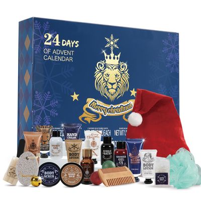 Advent Calendar 2025 Rinse & Robust 24 Days Christmas Gift Set for Men Holiday Gift Baskets for Men with Beard Care Skincare Beauty Advent Calendar, Happy New Year Countdown Calendar Gift Set
