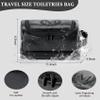 Aganmi Personalized Gifts Travel Toiletry Bag for Men Him, Laser-Engraved Initial PU Leather Waterproof Shaving Bag Christmas Birthday Gift for Men Dad Husband Boyfriend Groomsmen, Black M view 3