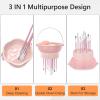 senbowe 3 in 1 Makeup Brush Cleaner Mat, Silicone Makeup Brush Cleaner Bowl Cosmetic Brushes Cleaning Pad Tool Organizer for Storage and Air Drying, Make Up Brush Washing Tool for Sponge view 2