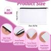 Qulkws 60PCS Sublimation Blank Canvas Makeup Bags, Bulk Small Canvas Bags With Zipper, Heat Transfer Cosmetic Makeup Bags, Travel Toiletry Pouch Storage, Bridesmaid Makeup Bag view 2