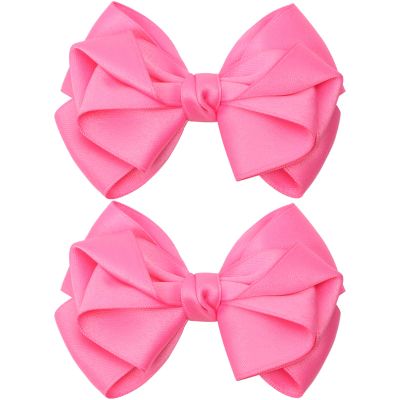 Zolyco 4.5 Inches Unique Hair Bows for Women Girls Thick Ribbon Boutique Alligator Clips Hair Accessories for Older Kids Children Young Girls 2 Pcs