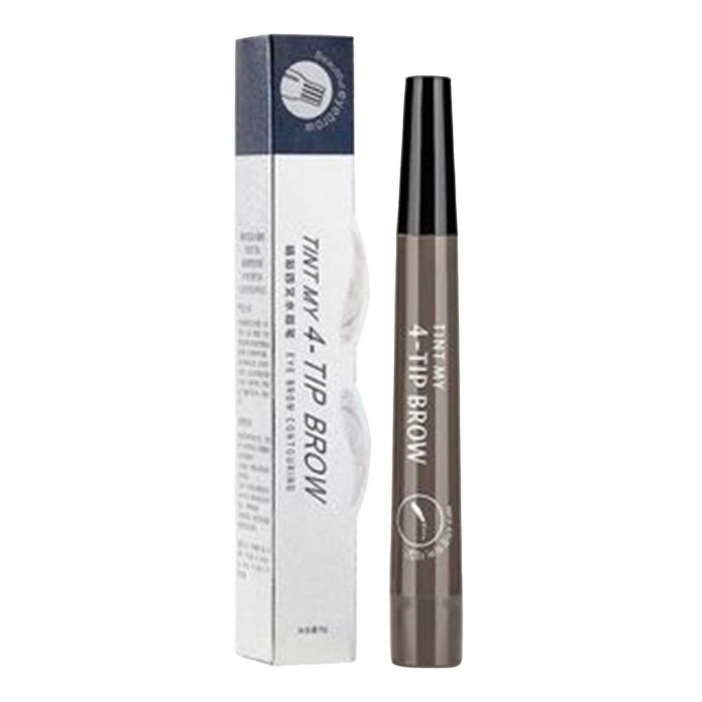 Eyebrow Pen Long-Lasting Natural Makeup for Women Eyebrow Pen with 4 Fork for Eyebrows Hairline & Beard (04)
