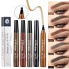 Eyebrow Pen Long-Lasting Natural Makeup for Women Eyebrow Pen with 4 Fork for Eyebrows Hairline & Beard (04) view 3