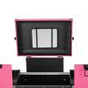 BANEBONE Rolling Makeup Case | Lockable Portable Cosmetic Organizer Trolley with 4 Trays & 2 Drawers - 110LBS Load-Bearing Large Makeup Storage for Artists (Rose Gold) view 4