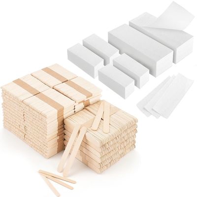 600-Count Wax Strips & 2 Style 2000 Pcs Popsicle Sticks
