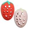 2Pcs Silicone Strawberry Makeup Sponge Holder - Reusable Travel Accessory for Makeup Sponges, Cases, and Skincare Organizers view 1