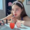 2Pcs Silicone Strawberry Makeup Sponge Holder - Reusable Travel Accessory for Makeup Sponges, Cases, and Skincare Organizers view 2
