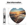 KKLWEGU Sunset View On The Beach Shore Compact Pocket Mirror,1x/2x Cosmetic Mirror Portable Folding Handheld Mirrors Portable Travel Makeup Mirror for Women Girls view 3