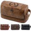 Aganmi Personalized Dad Gifts from Daughter Son Travel Mens Toiletry Bag, Unique Shaving Bag Fathers Day Thanksgiving Christmas Birthday Gifts for Men Father New Dad Papa Elderly Dad, Light Brown A view 1
