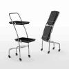 YHHLWXMDZ Salon Stations for Hair Stylist, Salon Trolley Cart with Wheels, 2 Layers Salon Tray with Wheels, for Tools Storage(Black) view 2