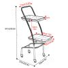 YHHLWXMDZ Salon Stations for Hair Stylist, Salon Trolley Cart with Wheels, 2 Layers Salon Tray with Wheels, for Tools Storage(Black) view 3