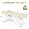 Adjustable Massage Table with Face Pillow & Headrest, Silent and Easy to Adjust for Treatment Table Physical Therapy Table Spa Facial Bed - Adjustable Backrest, Electric Leg Lifting, Beige Gray view 2