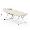 Adjustable Massage Table with Face Pillow & Headrest, Silent and Easy to Adjust for Treatment Table Physical Therapy Table Spa Facial Bed - Adjustable Backrest, Electric Leg Lifting, Beige Gray view 3