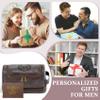 Aganmi Personalized Travel Toiletry Bag for Men, Custom Initial Shaving Bag Christmas Birthday Retirement Gifts for Men Dad Husband Grandpa Coworker Employee Friend Teacher Coach, Dark Brown K view 2