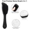 Beomeen Foot Brush and Pumice Stone for Shower with Handle, 6 Pcs Shower Foot Scrubber Callus Remover 2 in 1 Pedicure Brush with Dense Bristles for Deep Cleansing & Exfoliation, Dry Dead Skin Removal view 2