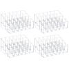 4 Pack Acrylic Lipstick Holder Organizer, 24 Slot Clear Lip Gloss Holder, Lipstick Display Stand for Lipsticks, Lip Balms, Makeup Brushes & Nail view 1
