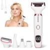 Beanify Wet & Dry Electric Razorfor Women Men,4 in 1 Rechargeable Led Display Electric Shaver and Facial Hair Remover,Painless Ladies Body Razors for Nose Face Body Leg Bikini Arm Hair view 1