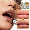 2PCS Honey Lipstick Tinted Lip Balm Set,Moisturizing Glossy Honey Lipstick,Hydrating Tinted Lip Balm,Say Goodbye to Dry Lips,Suitable for All Skin Tones (Black and Pink). view 2