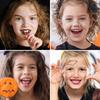 8PCS Halloween Glitter Freckles Face Tattoo, Sparkle Freckles for Women and Kids, Cute Star Waterproof Gold Temporary Face Tattoos Glitter Glow Up Patches (8PCSC Holographic Multicolor) view 4