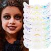 8Pcs Halloween Face Makeup Patches, Glitter Freckles Face Tattoo for Teenagers & Young Women, Sparkle Freckles Makeup Patches, Waterproof Face Glitter Freckles (8PcsC Holographic Multicolor) view 1