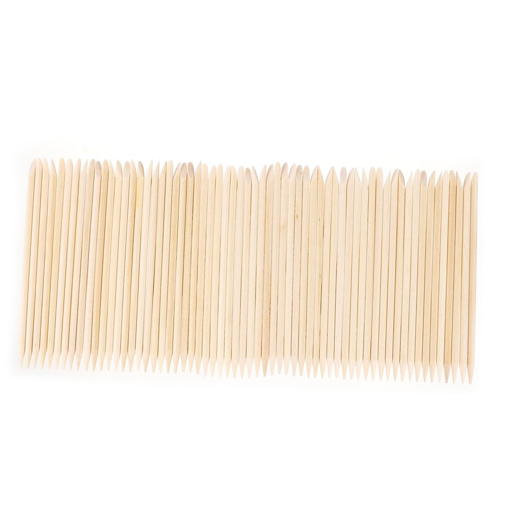 DECOMELODY 200pcs Nail Sticks Cuticle Pusher Remover Natural Wood Nail Accessory for for Professional and Personal Use Comfortable and