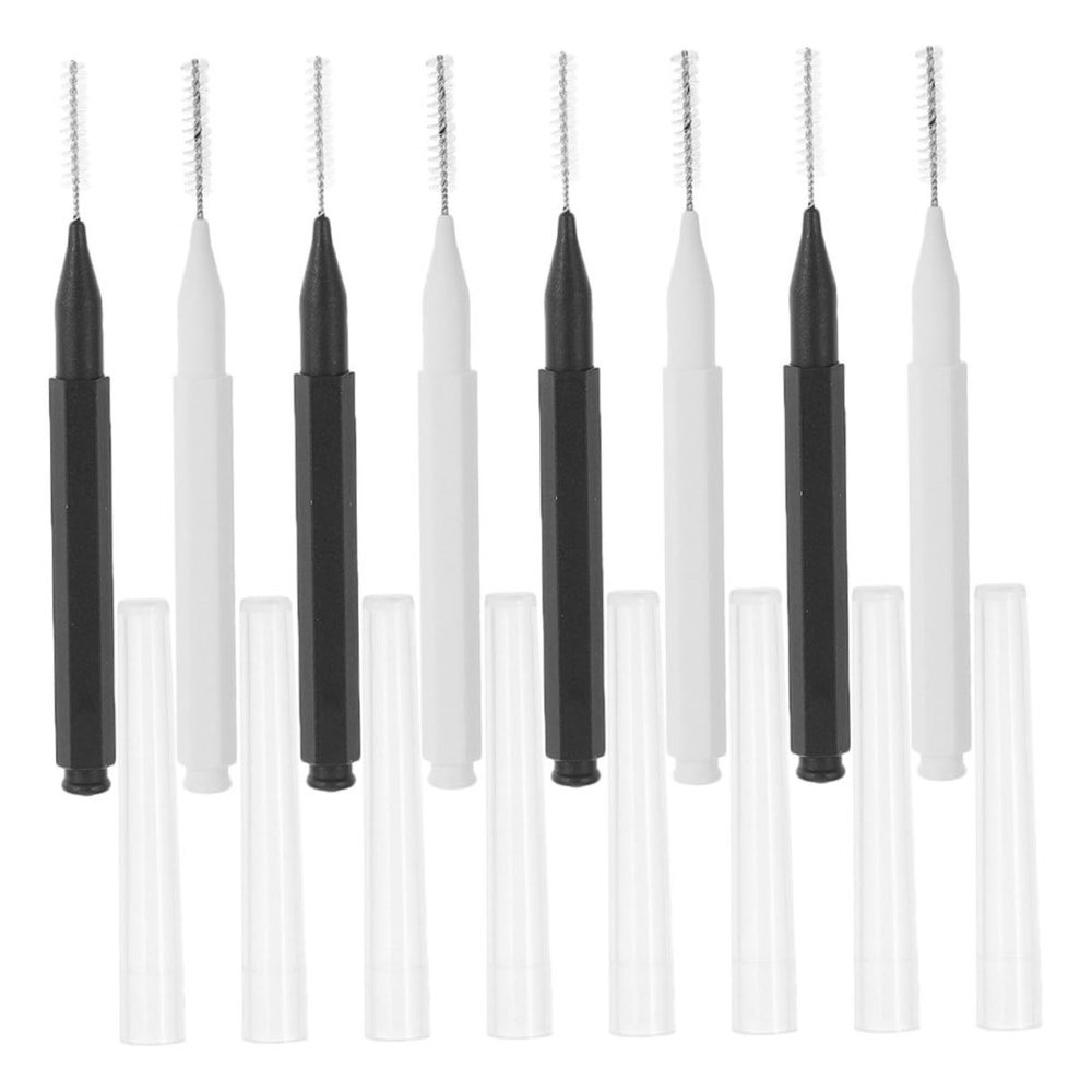 60pcs Micro Eyebrow Brush with Caps Portable Eyelash and Brow Applicators for Extensions Travel Friendly Mini Tools for Personal and Salon Use