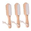 BELLIFFY 3pcs Dual-Sided Foot Exfoliator Brush with Pumice Stone Ergonomic Wooden Handle for Dead Skin Removal and Callus Foot Scrubbing and Pedicures view 1