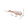 BELLIFFY 3pcs Dual-Sided Foot Exfoliator Brush with Pumice Stone Ergonomic Wooden Handle for Dead Skin Removal and Callus Foot Scrubbing and Pedicures view 2