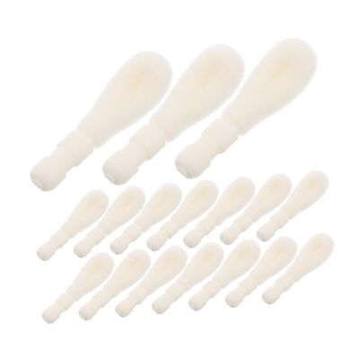 Healvian 50pcs Lip Brush Replacement Head Soft Flocking Cotton Tip for Makeup Brush Easy to Replace and Travel-friendly