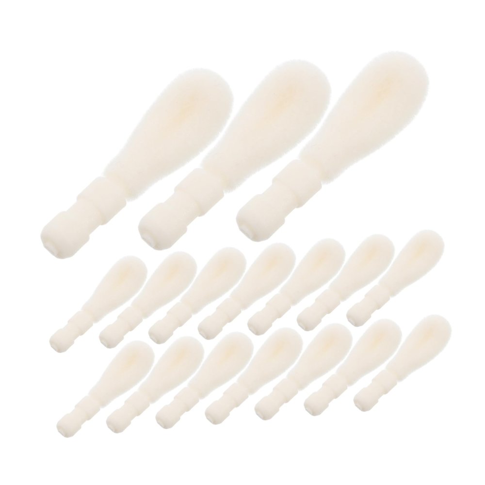 Healvian 50pcs Lip Brush Replacement Head Soft Flocking Cotton Tip for Makeup Brush Easy to Replace and Travel-friendly
