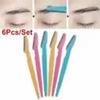 Dhanishka Eyebrow and Upper Lip Razors for Women, 3 Pieces per Pack, 2 Pack Set, Multi-Color view 3