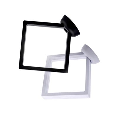Hemobllo Nail Art Display Rack 2pcs Set Plastic Display Stand for Nail Art Showcase Square Frame Design for Salon Use Black and White Color Options