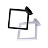 Hemobllo Nail Art Display Rack 2pcs Set Plastic Display Stand for Nail Art Showcase Square Frame Design for Salon Use Black and White Color Options view 1