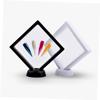 Hemobllo Nail Art Display Rack 2pcs Set Plastic Display Stand for Nail Art Showcase Square Frame Design for Salon Use Black and White Color Options view 2