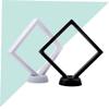 Hemobllo Nail Art Display Rack 2pcs Set Plastic Display Stand for Nail Art Showcase Square Frame Design for Salon Use Black and White Color Options view 3