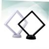 Hemobllo Nail Art Display Rack 2pcs Set Plastic Display Stand for Nail Art Showcase Square Frame Design for Salon Use Black and White Color Options view 4