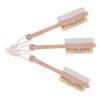 FOMIYES 3pcs Wooden Handle Foot Scrubber Exfoliating Brush Pumice Stone for Smooth Feet Care view 1