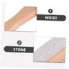 FOMIYES 3pcs Wooden Handle Foot Scrubber Exfoliating Brush Pumice Stone for Smooth Feet Care view 3