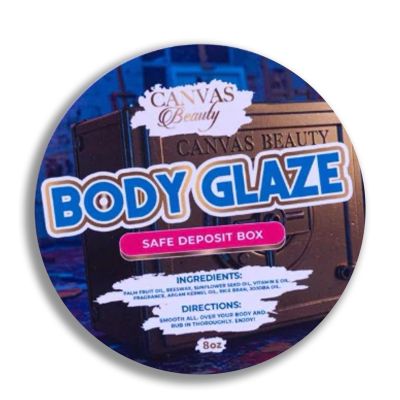 Canvas Beauty Body Glaze, Safe Deposit Box - Moisturizing Non-Greasy Body Butter for Women With Beeswax, Jojoba Oil, and Rice Bran for Soft and Glossy Skin